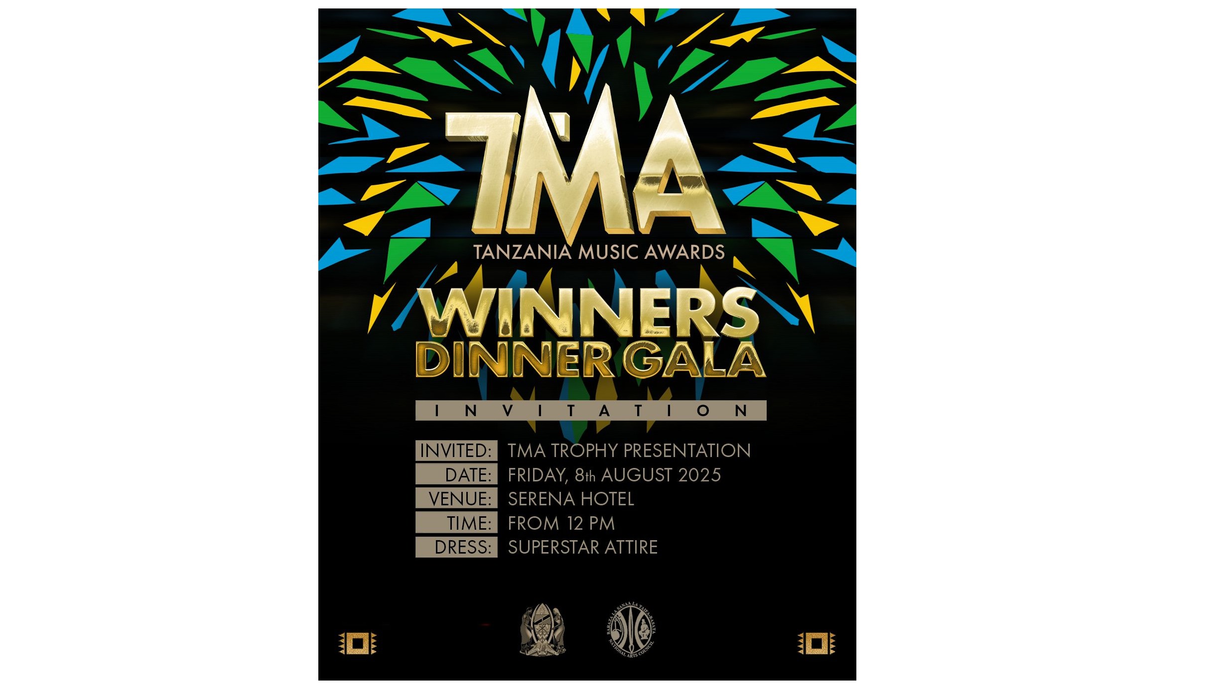 TMA WINNERS DINNE GALLA